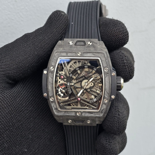 Royal Spirit of Big Bang Tourbillon Carbon Black 42mm Swiss Automatic Mens Watch