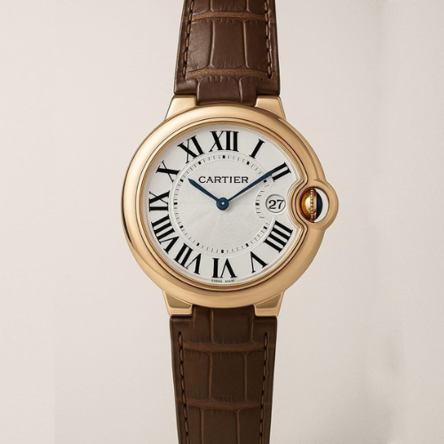 Luxury ladies ballon bleu de white dial